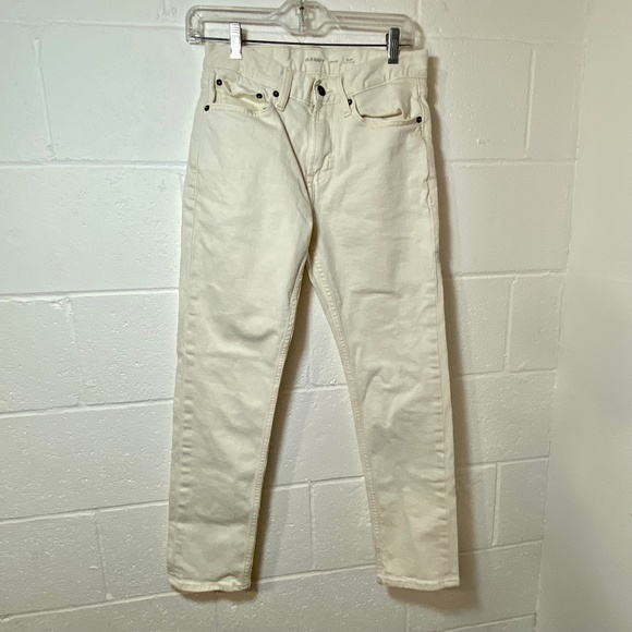 Old Navy Mens Slim Fit Off White Jeans - Picture 1 of 9